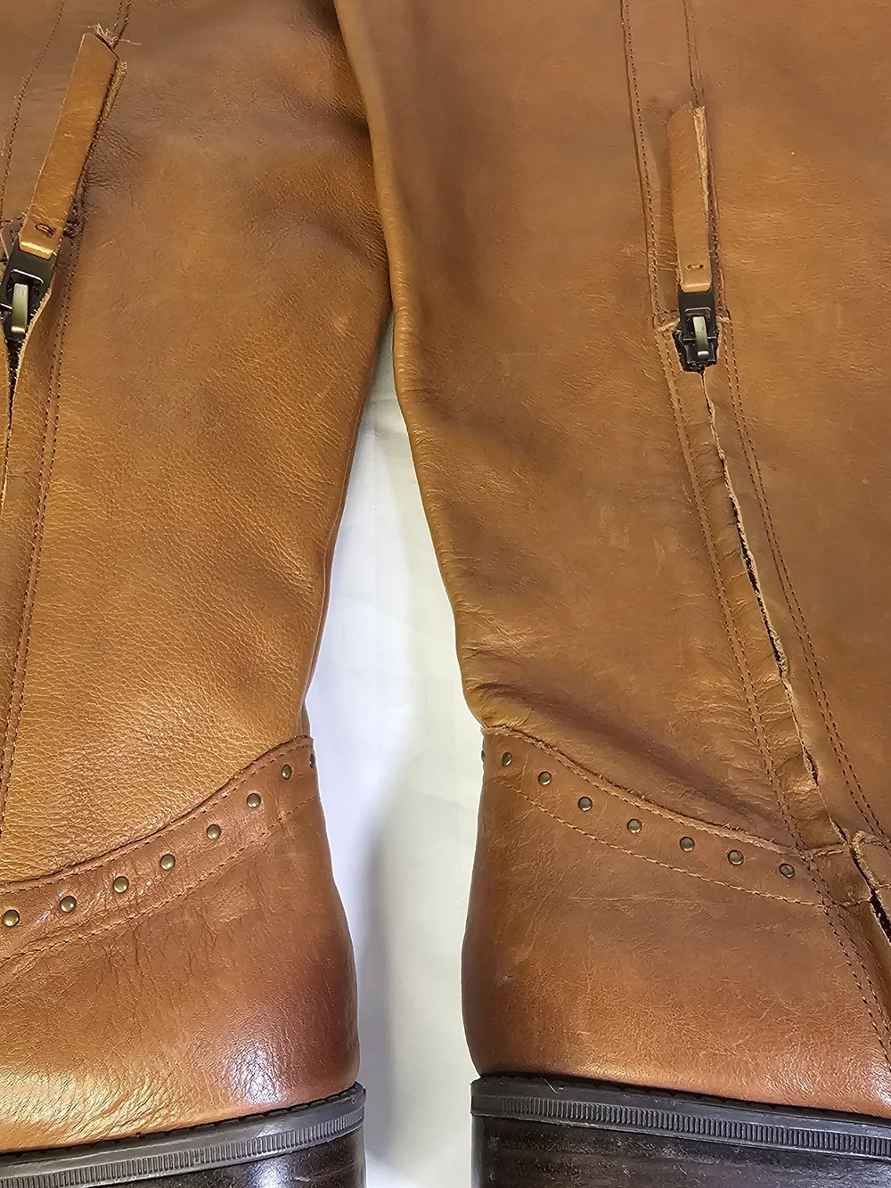 Sam Edelman Cognac Leather Over-the-Knee Boots
